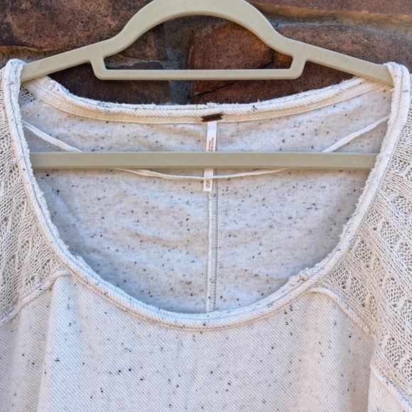 Free People My Girl Pullover Ivory/Ecru Tunic Sweater Size XL - Picture 9 of 16